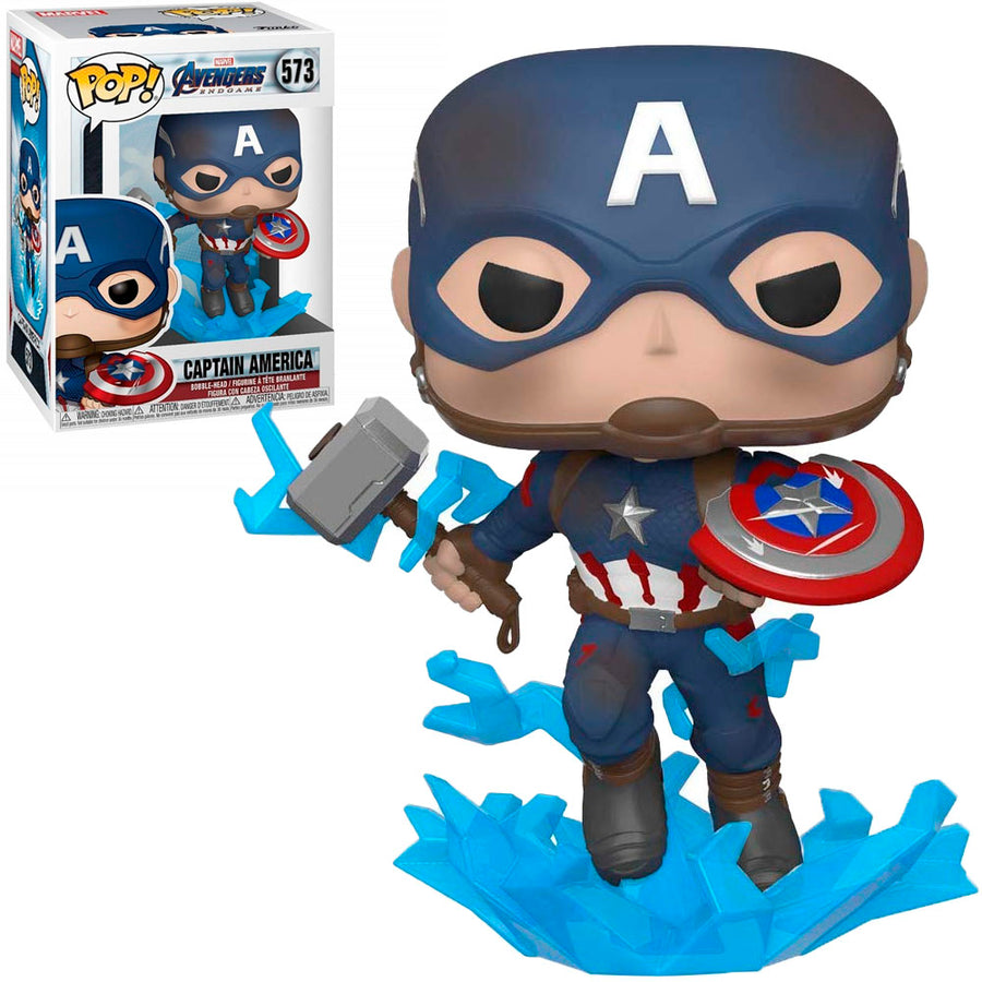 FUNKO POP MARVEL AVENGERS ENDGAME - CAPTAIN AMERICA (WITH MJOLNIR) 573