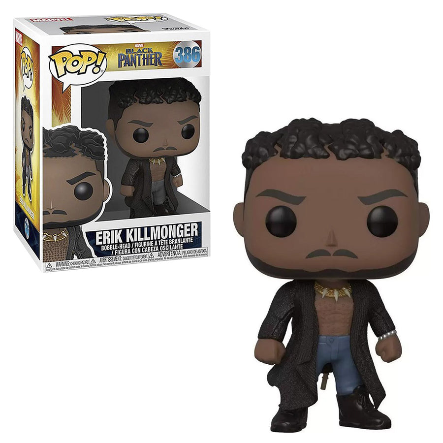 FUNKO POP MARVEL BLACK PANTHER - ERIK KILLMONGER 386 BRINDE
