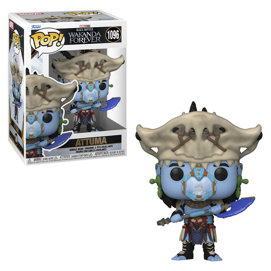 FUNKO POP MARVEL BLACK PHANTER WAKANDA - ATTUMA 1096 BRINDE
