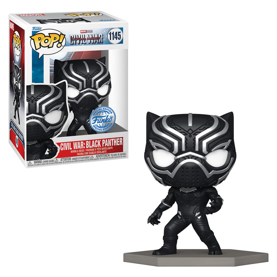 FUNKO POP MARVEL CAPTAIN AMERICA: CIVIL WAR EXCLUSIVE - BLACK PANTHER 1145 BRINDE