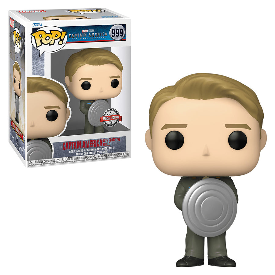 FUNKO POP MARVEL CAPTAIN AMERICA EXCLUSIVE - CAPTAIN AMERICA WITH PROTOTYPE SHIELD 999