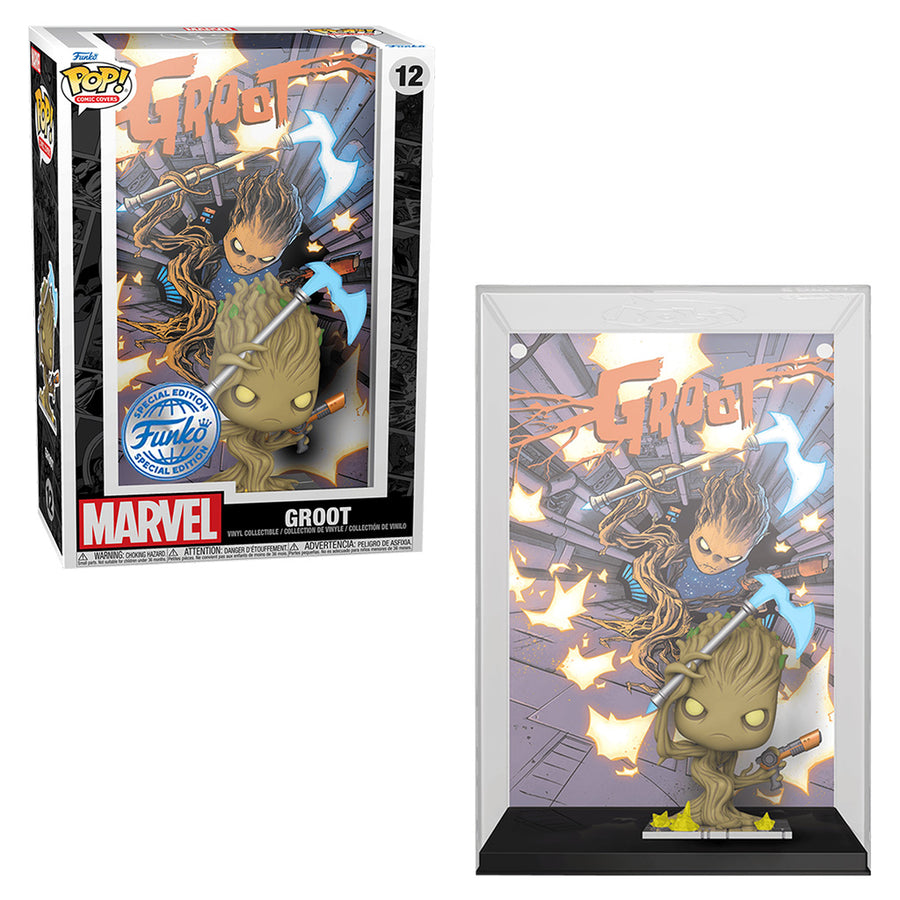 FUNKO POP MARVEL COVER GUARDIANS GALAXY - GROOT 12 BRINDE