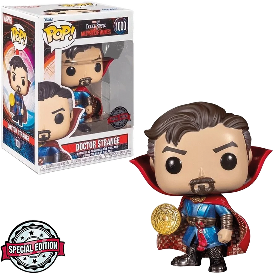 FUNKO POP MARVEL DOCTOR STRANGE IN THE MULTIVERSE OF MADNESS EXCLUSIVE - DOCTOR STRANGE 1000 (METALLIC) BRINDE