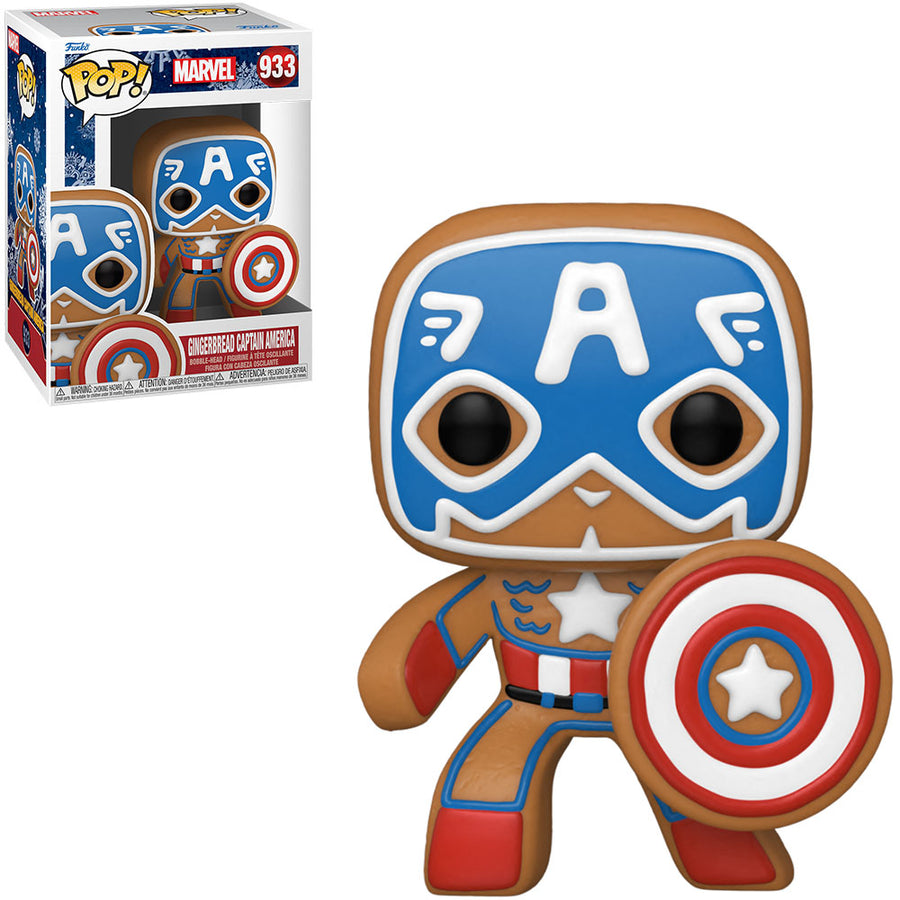 FUNKO POP MARVEL HOLIDAY - GINGERBREAD CAPTAIN AMERICA 933 BRINDE