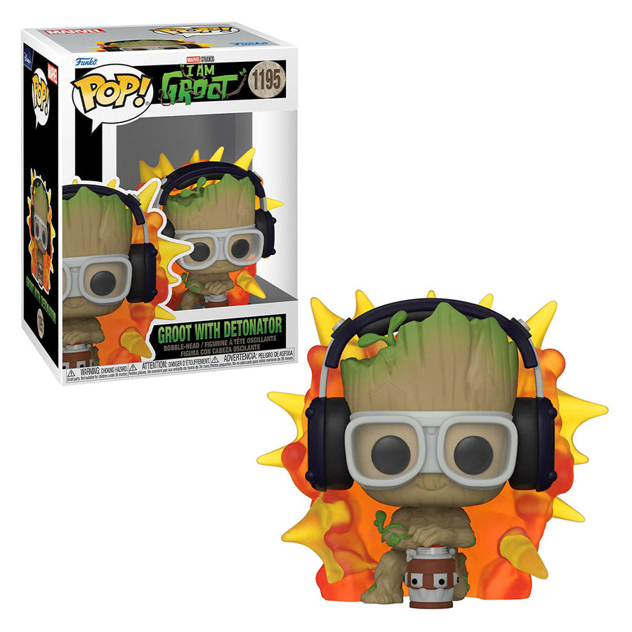 FUNKO POP MARVEL I AM GROOT - GROOT WITH DETONATOR 1195 BRINDE