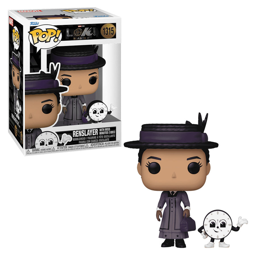 FUNKO POP MARVEL LOKI S2 - RENSLAYER WITH MISS MINUTES 1315 BRINDE