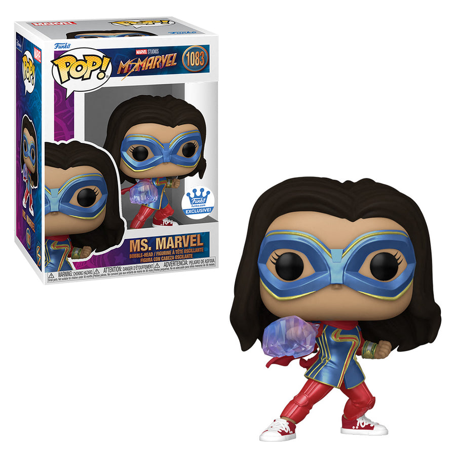 FUNKO POP MARVEL MS MARVEL EXCLUSIVE - MS.MARVEL WITH LIGHT ARM 1083 BRINDE