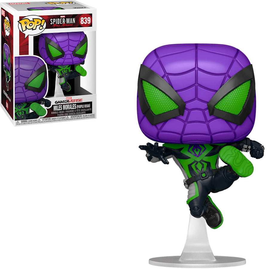 FUNKO POP MARVEL GAMERVERSE SPIDER-MAN - MILES MORALES (PURPLE REIGN) 839 BRINDE