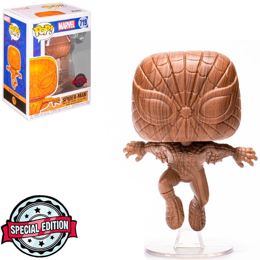 FUNKO POP MARVEL EXCLUSIVE - SPIDER-MAN (WOOD) 719