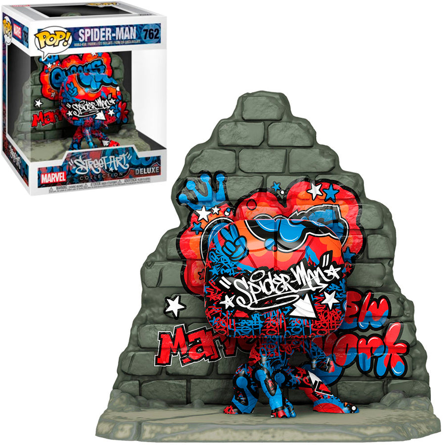 FUNKO POP MARVEL STREET ART EXCLUSIVE - SPIDER-MAN 762 (DELUXE) BRINDE
