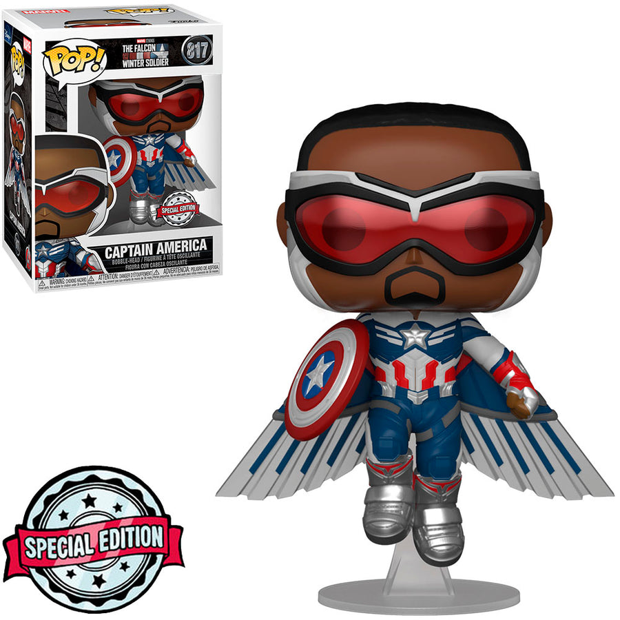 FUNKO POP MARVEL THE FALCON AND THE WINTER SOLDIER EXCLUSIVE - CAPTAIN AMERICA 817 BRINDE