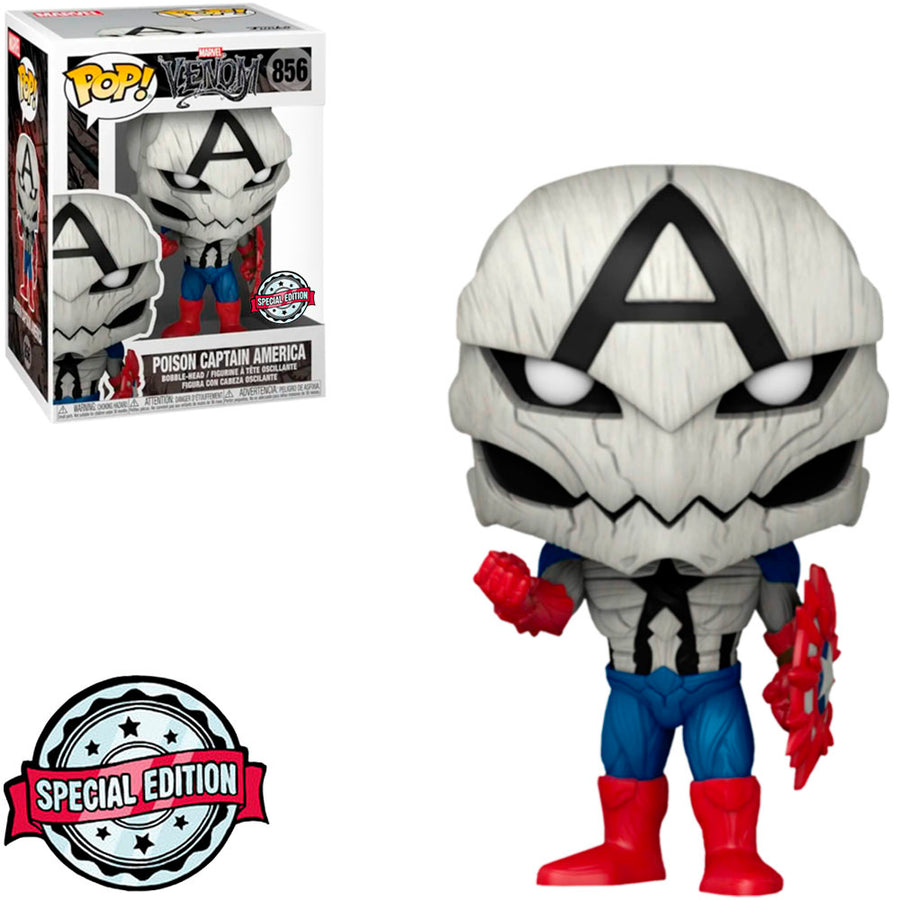 FUNKO POP MARVEL VENOM EXCLUSIVE - POISON CAPTAIN AMERICA 856