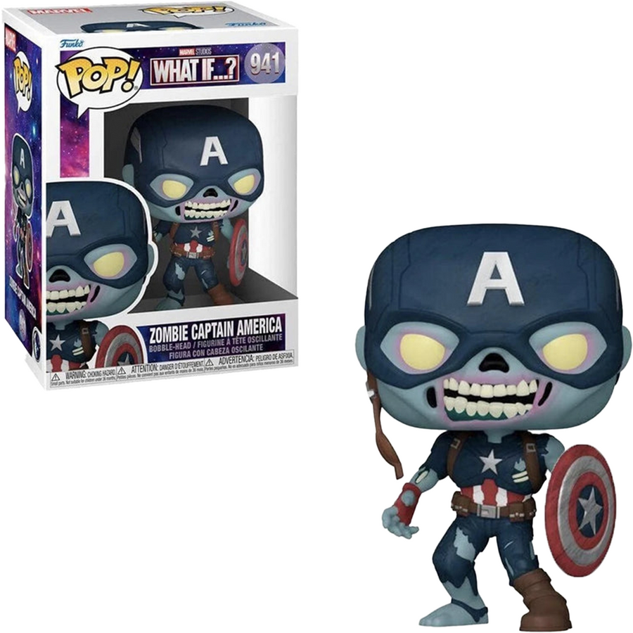 FUNKO POP MARVEL WHAT IF...? - CAPTAIN AMERICA ZOMBIE 941 BRINDE