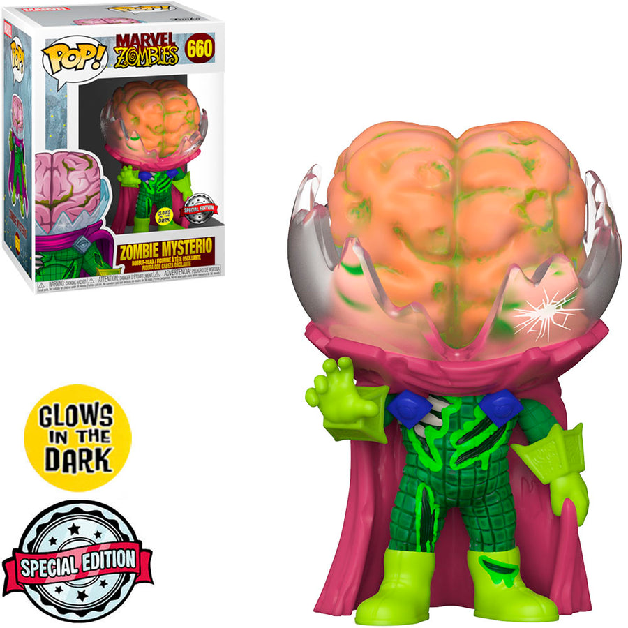 FUNKO POP MARVEL ZOMBIES EXCLUSIVE - ZOMBIE MYSTERIO 660 (GLOWS IN THE DARK)