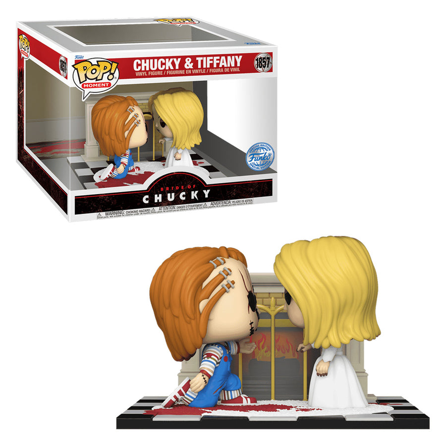 FUNKO POP MOMENT BRIDE OF CHUCKY EXCLUSIVE - CHUCKY & TIFFANY 1857 BRINDE