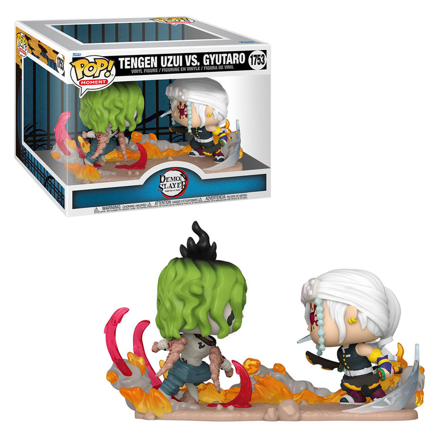 FUNKO POP MOMENT DEMON SLAYER: KIMETSU NO YAIBA - TENGEN UZUI VS. GYUTARO 1753 BRINDE