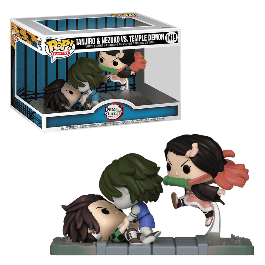 FUNKO POP MOMENT DEMON SLAYER: KIMETSU NO YAIBA - TANJIRO & NEZUKO VS. TEMPLE DEMON 1419 BRINDE
