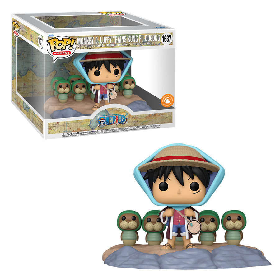 FUNKO POP MOMENT ONE PIECE - MONKEY D. LUFFY TRAINS KUNG FU DUGONG 1637 BRINDE