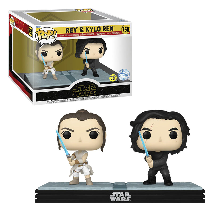 FUNKO POP MOMENTS STAR WARS EXCLUSIVE - REY & KYLO REN 758