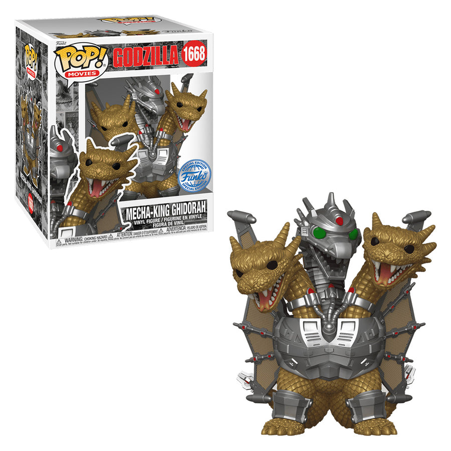FUNKO POP MOVIES GODZILLA 70TH ANNIVERSARY EXCLUSIVE - MECHA-KING GHIDORAH 1668 BRINDE