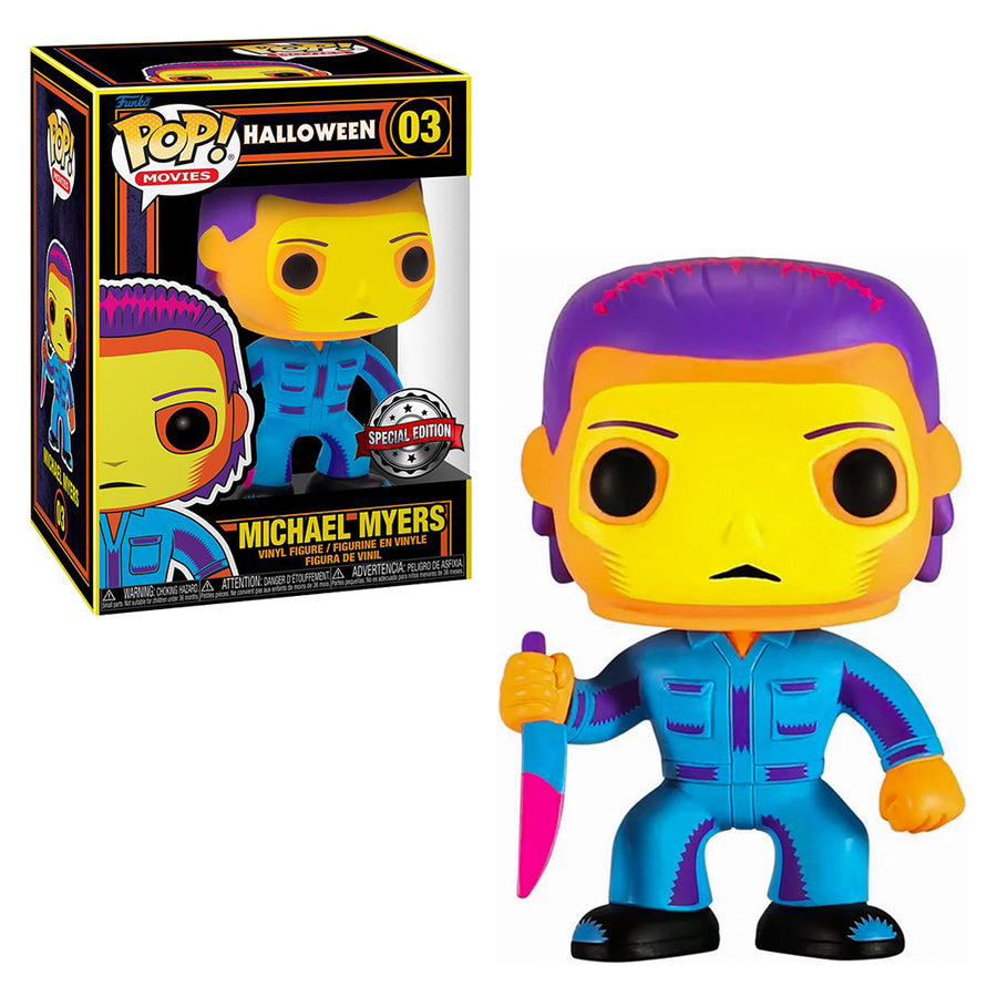 FUNKO POP MOVIES HALLOWEEN EXCLUSIVE - MICHAEL MYERS (BLACK LIGHT) 03 BRINDE