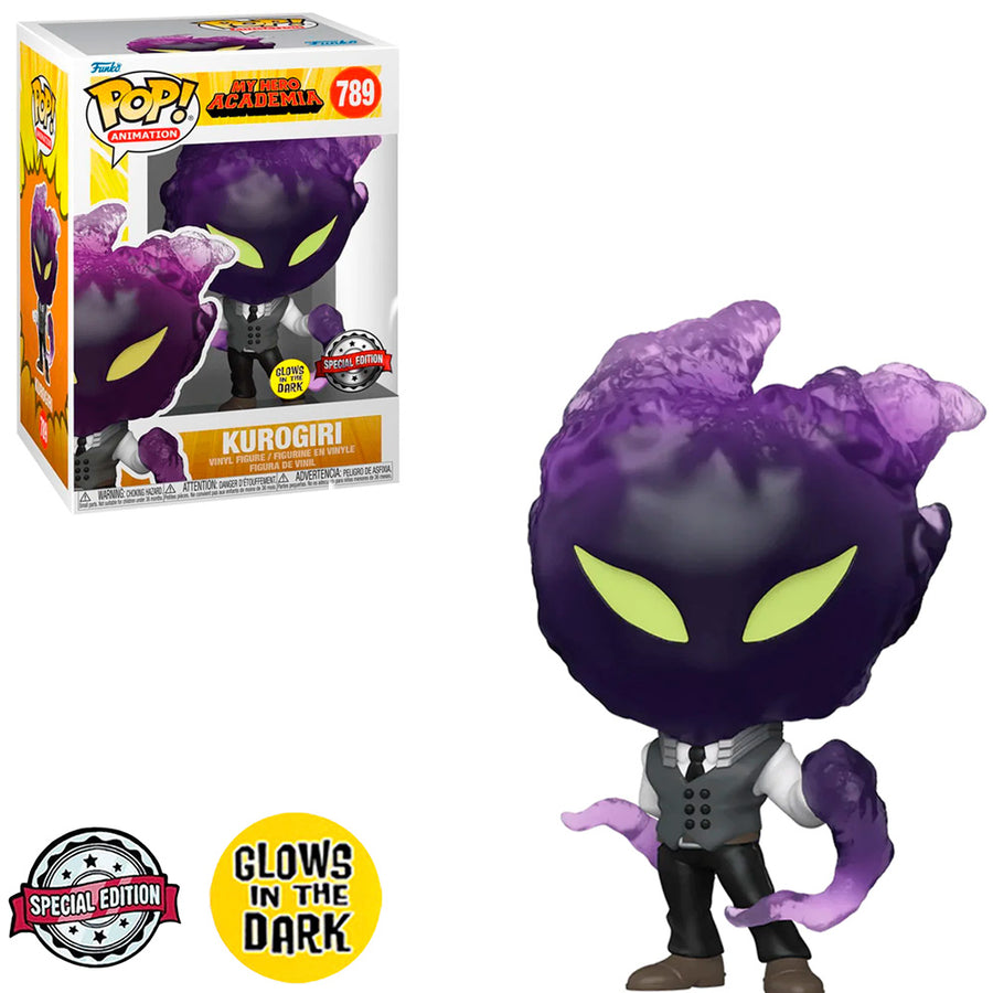 FUNKO POP MY HERO ACADEMIA S4 EXCLUSIVE - KUROGIRI 789 (GLOWS IN THE DARK) BRINDE
