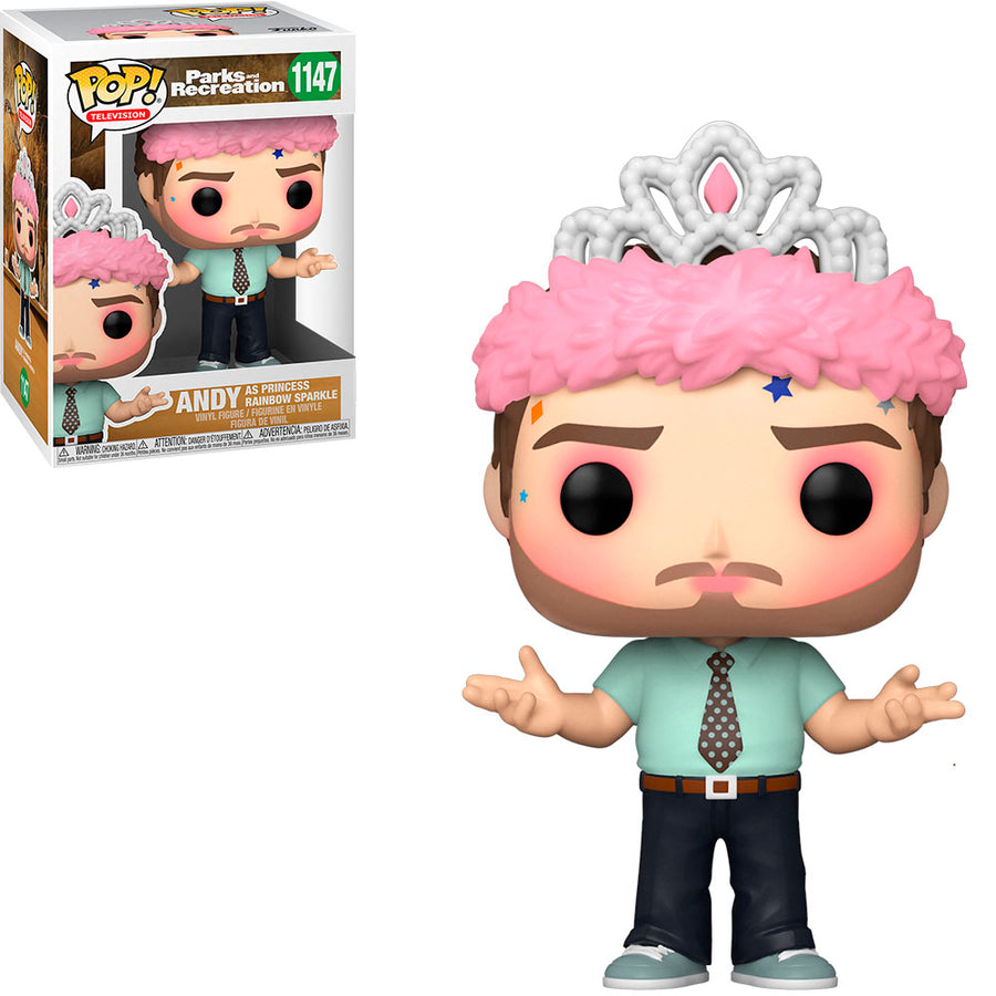 FUNKO POP PARKS AND RECREATION - ANDY AS PRINCESS RAINBOW SPARKLE 1147
