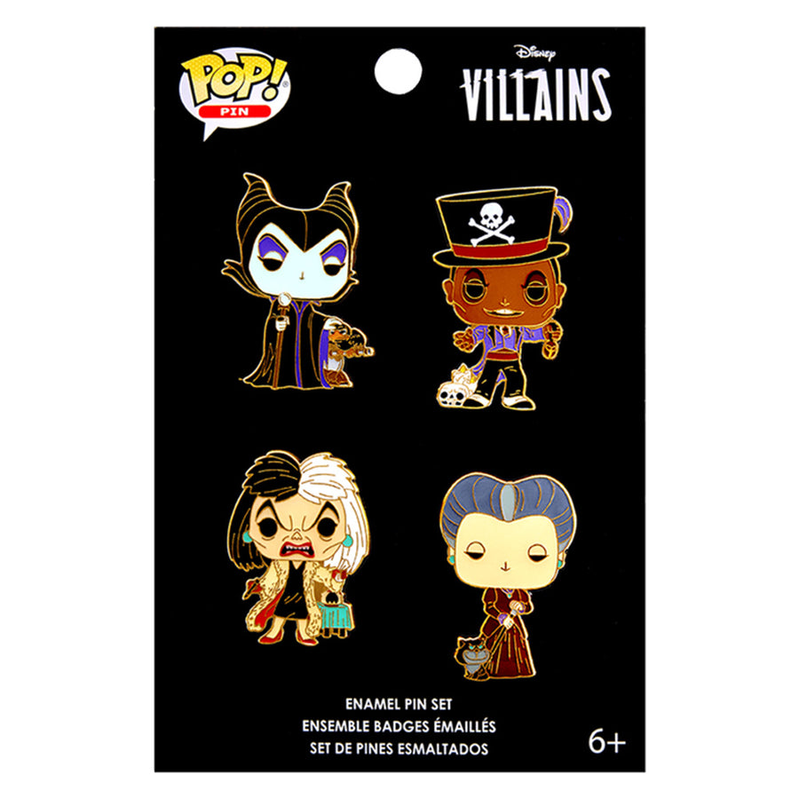 FUNKO POP PINS DISNEY VILLAINS SET - 4PCS (41702)