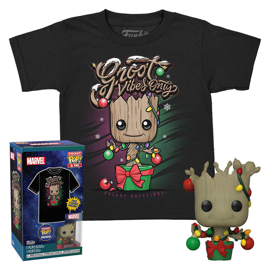 FUNKO POP POCKET & TEE MARVEL GROOT - TAMANHO XL (72956) BRINDE