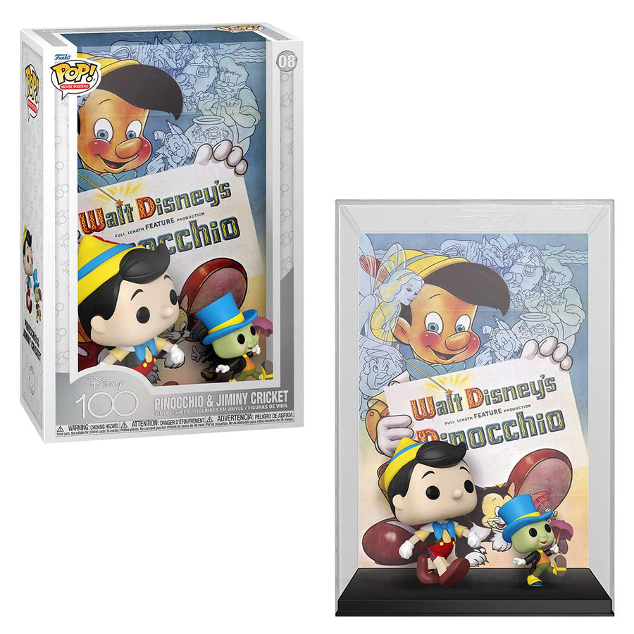 FUNKO POP POSTERS DISNEY 100TH - PINOCCHIO & JIMINY CRICKET 08 BRINDE