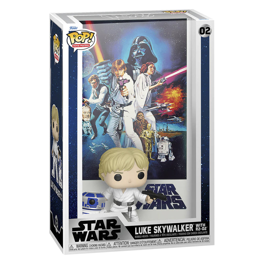 FUNKO POP POSTERS STAR WARS: A NEW HOPE - LUKE SKYWALKER WITH R2-D2