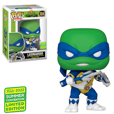 FUNKO POP POWER RANGERS X TEENAGE MUTANT NINJA TURTLES EXCLUSIVE - LEONARDO 104 (SDCC 2022)