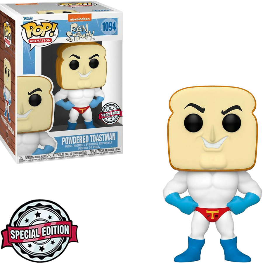 FUNKO POP REN AND STIMPY EXCLUSIVE - POWDERED TOASTMAN 1094 BRINDE