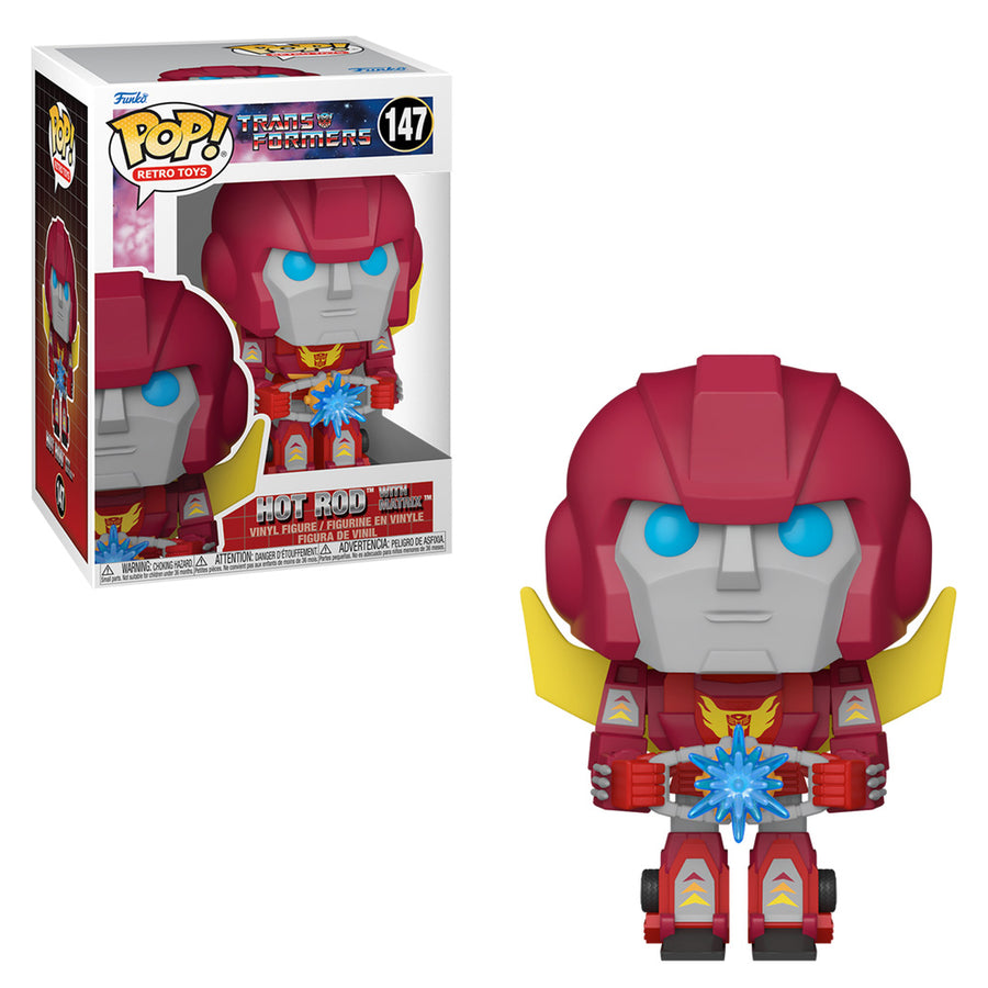 FUNKO POP RETRO TOYS TRANSFORMERS S4 - HOT ROD WITH MATRIX 147 BRINDE