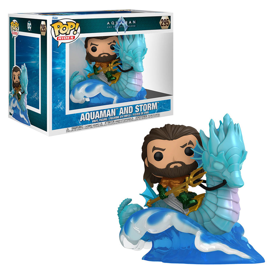 FUNKO POP RIDES DC AQUAMAN AND THE LOST KINGDOM - AQUAMAN AND STORM 295 BRINDE