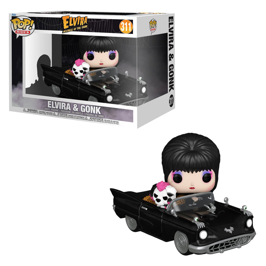 FUNKO POP RIDES ELVIRA MISTRESS OF THE DARK - ELVIRA & GONK 311 BRINDE