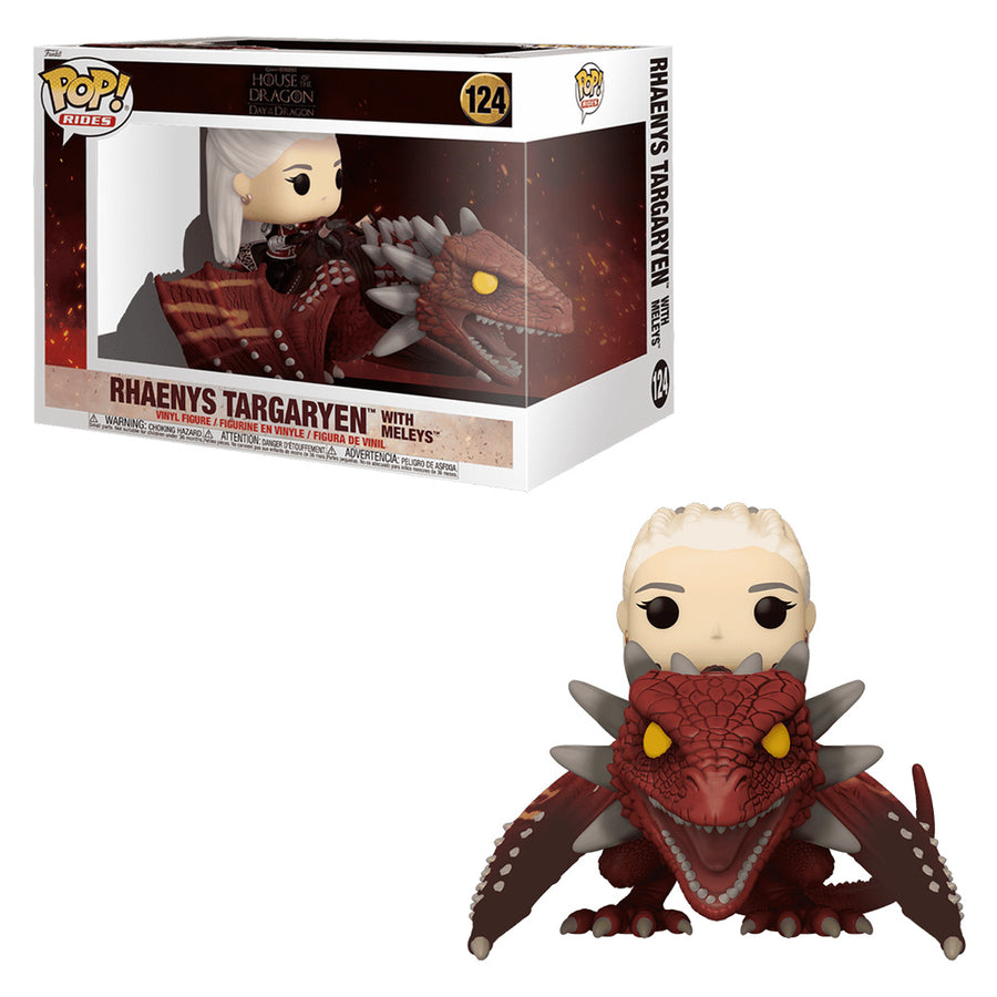 FUNKO POP RIDES GAME OF THRONES: HOUSE OF THE DRAGON - RHAENYS TARGARYEN WITH MELEYS 124 BRINDE