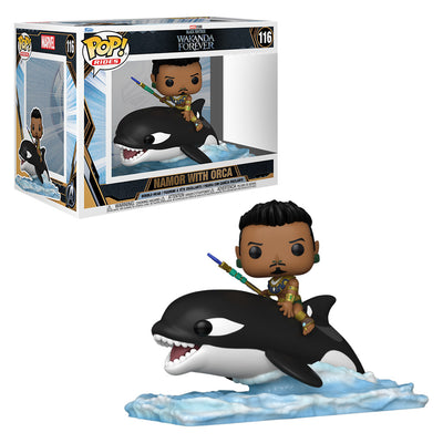 FUNKO POP RIDES MARVEL BLACK PHANTER: WAKANDA FOREVER - NAMOR W/ORCA 116 BRINDE