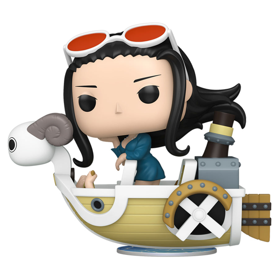 FUNKO POP RIDES ONE PIECE SAN DIECO COMIC CON 2025 - NICO ROBIN WITH MINI MERRY II 132 BRINDE