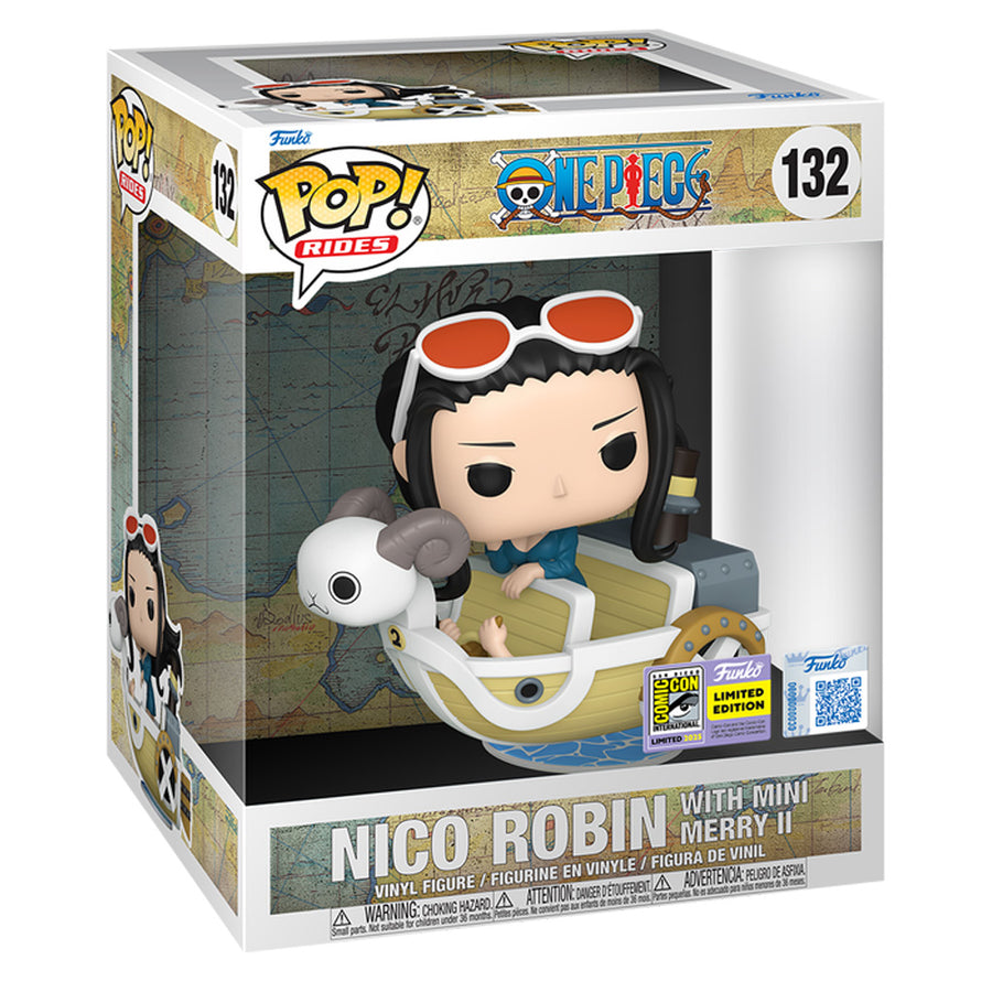 FUNKO POP RIDES ONE PIECE SAN DIECO COMIC CON 2025 - NICO ROBIN WITH MINI MERRY II 132