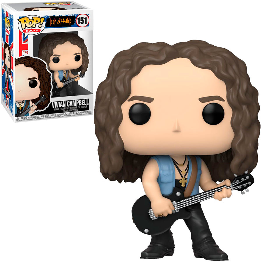 FUNKO POP ROCKS DEF LEPPARD - VIVIAN CAMPBELL 151 BRINDE