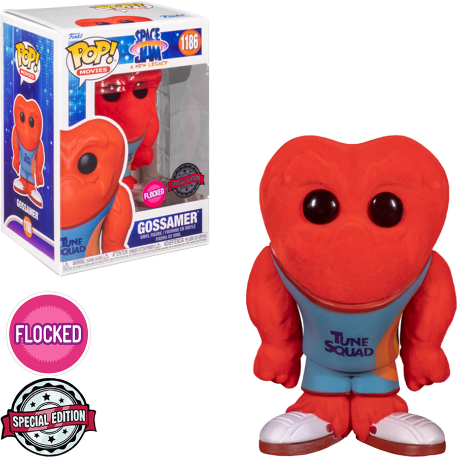 FUNKO POP SPACE JAM: A NEW LEGACY EXCLUSIVE - GOSSAMER 1186 (FLOCKED) BRINDE