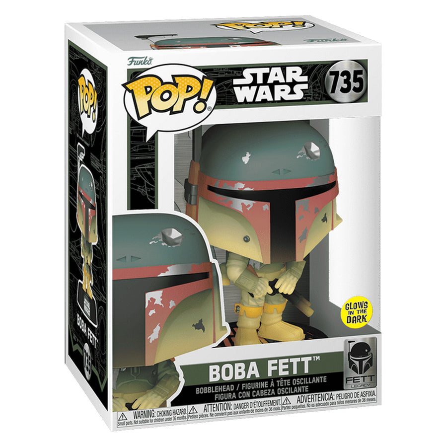 FUNKO POP STAR WARS - BOBA FETT 735 (GLOWS IN THE DARK)