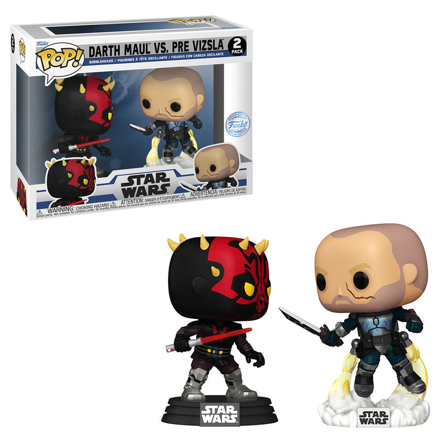 FUNKO POP STAR WARS: CLONE WARS EXCLUSIVE - DARTH MAUL VS. PRE VIZSLA 2-PACK (74744) BRINDE