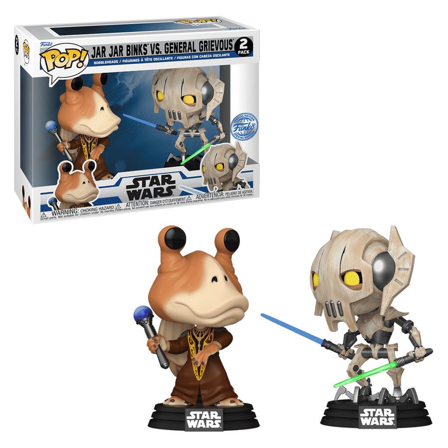 FUNKO POP STAR WARS: CLONE WARS EXCLUSIVE - JAR JAR BINKS. GENERAL GRIEVOUS 2-PACK (76862) BRINDE