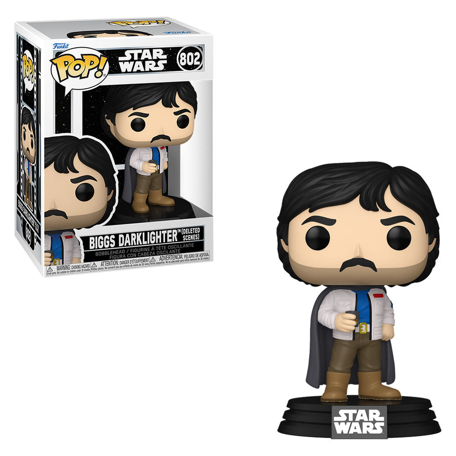 FUNKO POP STAR WARS - DELETED SCENES - BIGGS DARKLIGHTER 802 BRINDE