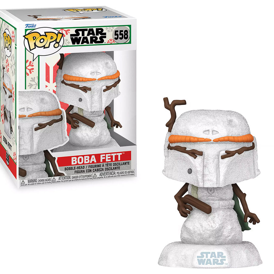 FUNKO POP STAR WARS HOLIDAY - BOBA FETT SNOWMAN 558 BRINDE