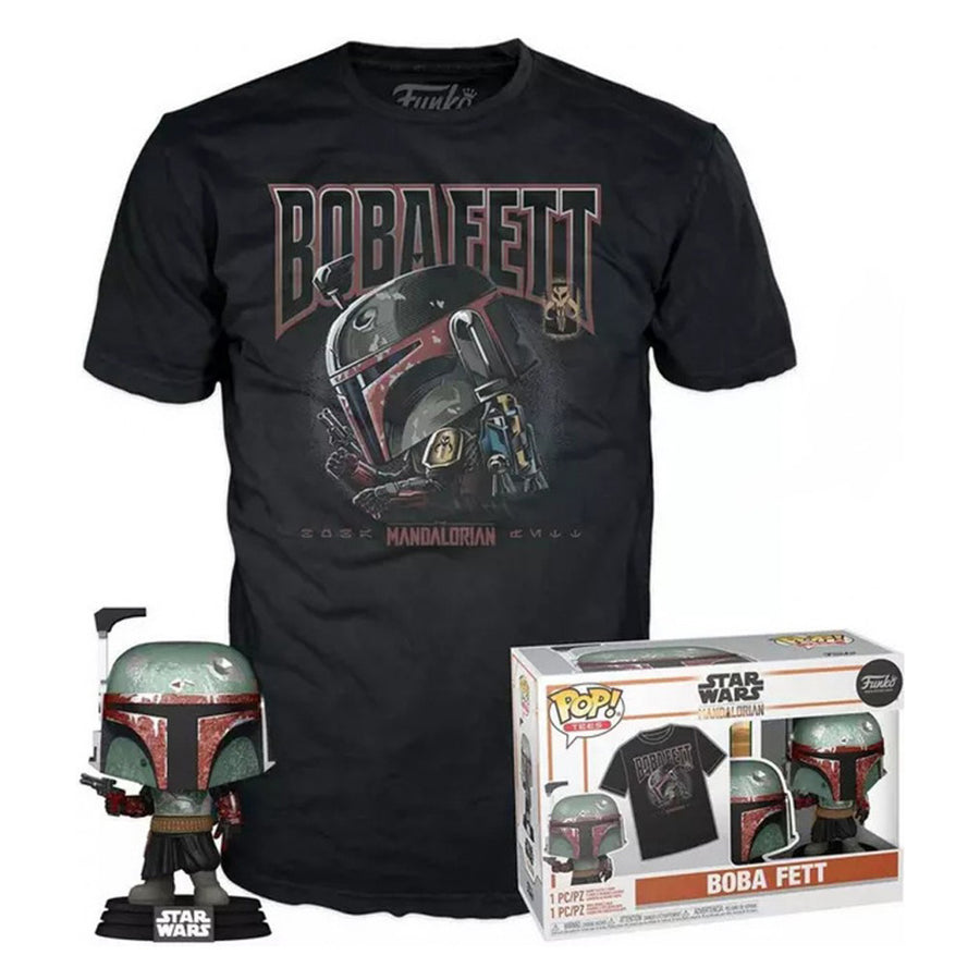 FUNKO POP STAR WARS - MANDALORIAN + TEES L 63390 BRINDE