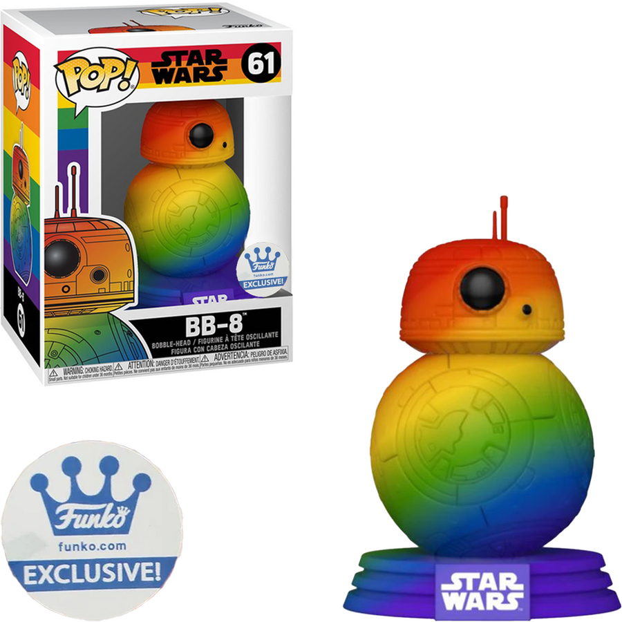 FUNKO POP STAR WARS PRIDE EXCLUSIVE - BB-8 61 BRINDE