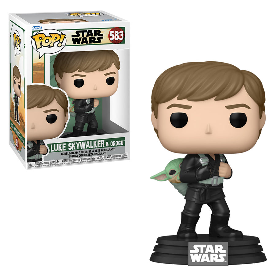 FUNKO POP STAR WARS: THE BOOK OF BOBA FETT - LUKE SKYWALKER WITH GROGU 583 BRINDE